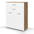 Rauch Aditio 2 Door Cupboard with 2 Top Drawer - Artisan Oak and Alpine White