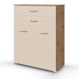 Rauch Aditio 2 Door Cupboard with 2 Top Drawer - Artisan Oak and Champagne