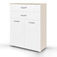 Rauch Aditio 2 Door Cupboard with 2 Top Drawer - Champagne and Alpine White