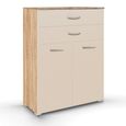 Rauch Aditio 2 Door Cupboard with 2 Top Drawer - Sonoma Oak and Champagne