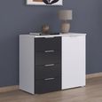 Rauch Monza 1 Door Chest - Alpine White and Metallic Dark Grey