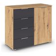 Rauch Monza 1 Door Chest - Artisan Oak and Metallic Dark Grey
