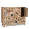 Safari Hall Cabinet - Mango Wood - Multi Drawer