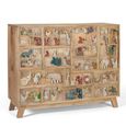 Safari Hall Cabinet - Mango Wood - Multi Drawer