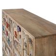 Safari Hall Cabinet - Mango Wood - Multi Drawer