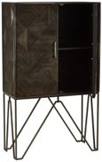 Saira Hall Cabinet - 2 Door - Carved - Mango Wood