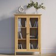 Selene Oak Glazed Hall Cabinet