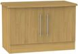 Sherwood Oak Effect 2 Door Low Cabinet