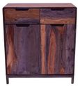 Sirani Dark Sheesham Wood 2 Door Hall Cabinet