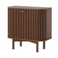 Soho Cupboard - 2 Door - Slatted - Dark Oak
