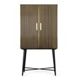 Stephen Cupboard - Ribbed Brass - 2 Door