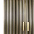 Stephen Cupboard - Ribbed Brass - 2 Door