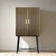 Stephen Cupboard - Ribbed Brass - 2 Door
