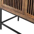 Uvalda Hall Cabinet - Acacia Wood - Slatted - 2 Door