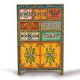 Wauzeka Hall Cabinet - Multicolor - Mango Wood - Painted - 2 Door