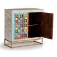Zarephath Cabinet - White Washed - Mango Wood - 2 Door
