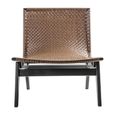 Clearance - Leeds Lounge Chair - Brown Leather - FSS14754