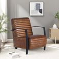 Anacoco Armchair - Brown Leather Upholstered