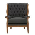 Cabra Armchair - Graphite Grey Fabric with Wood