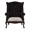 Cala Armchair - Tufted Back - Black Fabric