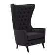 Cala Armchair - Tufted Highback - Black Fabric