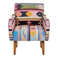 Cefena Armchair - Multicoloured Fabric