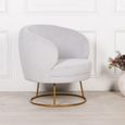 Deco Accent Chair - Light Grey Velvet
