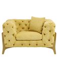 Esme Armchair - Tufted - Pistachio Green Fabric