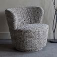 Roehampton Accent Chair - Mocha Fabric - Swivel