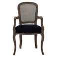 Loire Armchair - Dark Grey and Black Fabric