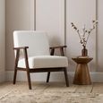 Ellwood Armchair - White Boucle Fabric