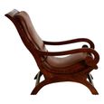 Inca Chair - Brown Leather with Footstool