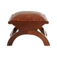 Inca Chair - Brown Leather with Footstool