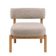 Burley Lounge Chair - Beige Boucle Fabric