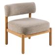 Burley Lounge Chair - Beige Boucle Fabric