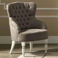 Nostalgia Capitonne Armchair - Eco Leather Nabuk - Bianco Antico