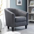 Hugo Grey Fabric Tub Chair