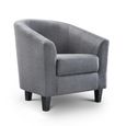 Hugo Grey Fabric Tub Chair