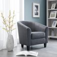 Hugo Grey Fabric Tub Chair