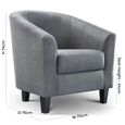 Hugo Grey Fabric Tub Chair