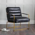 Giorgio Armchair - Black Faux Leather