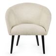 Amari Accent Chair - Ivory Boucle Fabric
