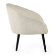 Amari Accent Chair - Ivory Boucle Fabric