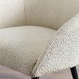 Amari Accent Chair - Ivory Boucle Fabric