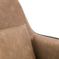 Bowery Swivel Chair - Brown Faux Leather