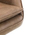 Bowery Swivel Chair - Brown Faux Leather