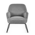 Davos Accent Chair - Grey Fabric - Living Room