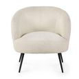 Gigi Accent Chair - Ivory Boucle Fabric