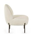 Lulu Accent Chair - Ivory Boucle Fabric