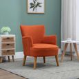 Keira Armchair - Sunburnt Orange Fabric